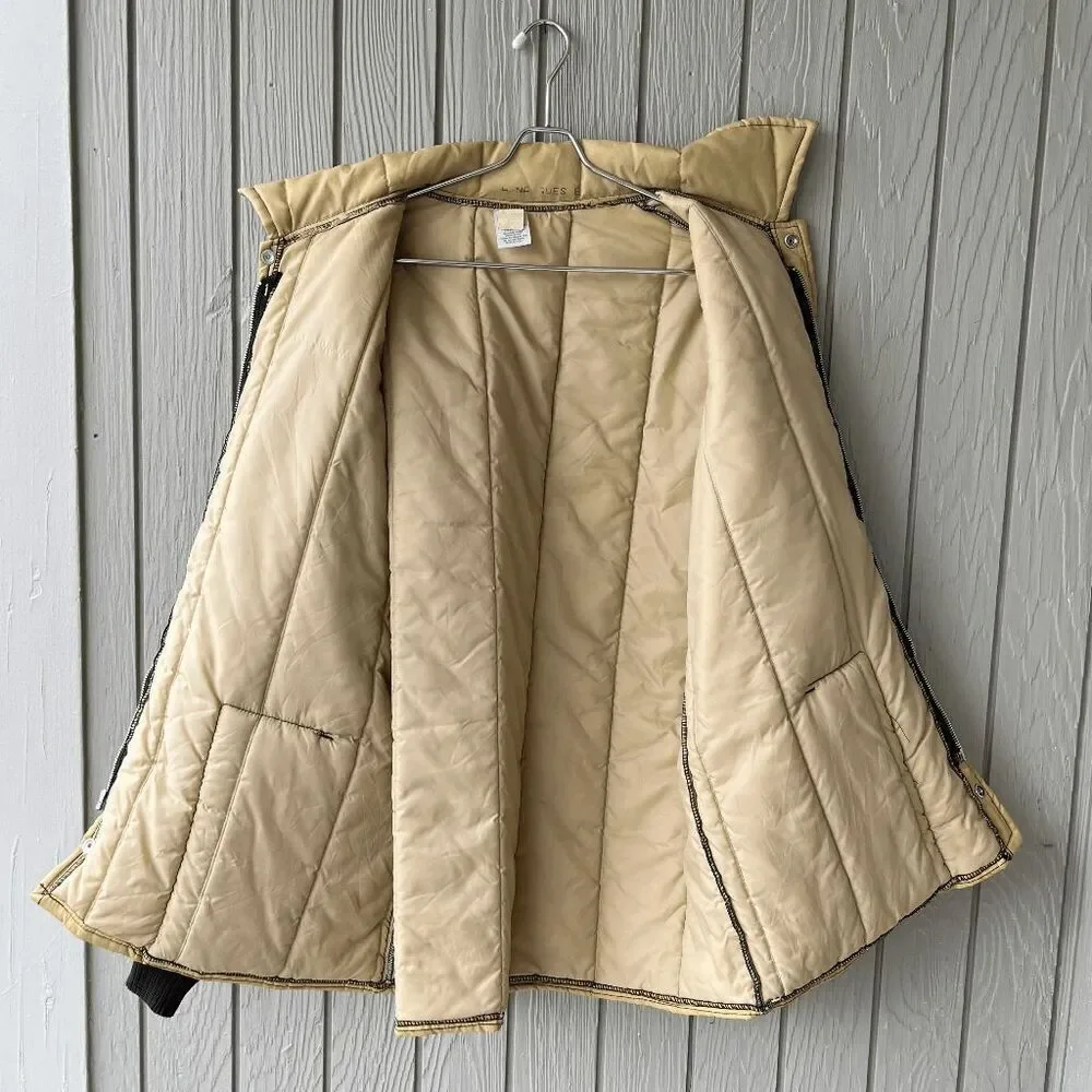 VTG H.T.C. Inc. Quilted Nylon Chore Coat Workwear Jacket Made USA XL